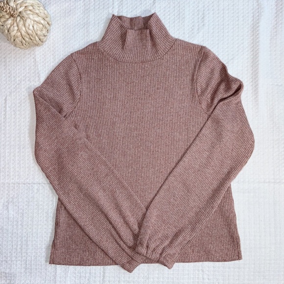 Madewell Sweaters - Madewell Pink Fall Comfy Turtleneck